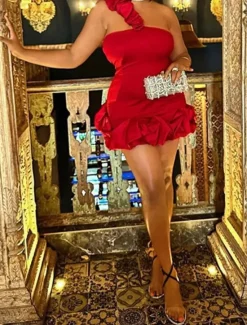 Women's Mini Dress Casual Dress Cocktail Dress Fashion Outdoor Party Holiday Regular Fit Plain Sleeveless Cold Shoulder Summer Women Cocktail Dress