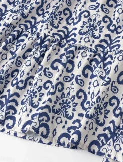 Sale Women's Mini Dress Casual Dress Boho Chic Dresses A Line Dress Boho Dress Bohemia Vintage Vacation Daily Regular Fit Floral 3/4 Length Sleeve Notched Neck Pink Blue Summer Women Floral Dresses