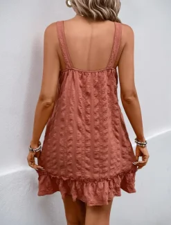 Clearance Women's Mini Dress Casual Dress A Line Dress Stylish Basic Casual Vacation Daily Beach Loose Fit Plain Sleeveless Strap Summer Spring Women Sundresses
