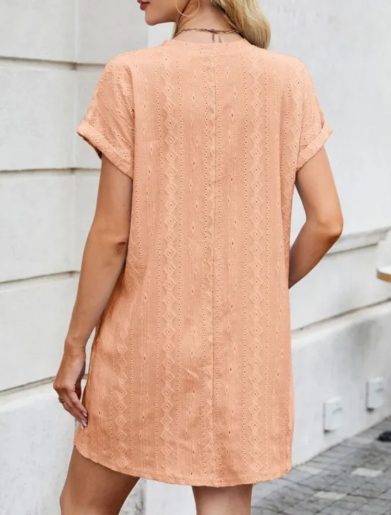 Discount Women's Mini Dress Casual Dress T Shirt Dress Tee Dress Stylish Basic Casual Vacation Daily Regular Fit Plain Short Sleeve Crew Neck Pink Sky Blue Orange Gray Summer Women T Shirt Dresses