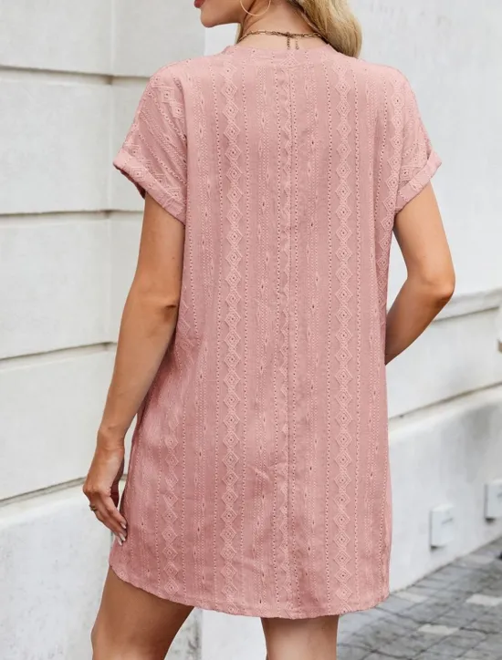 Discount Women's Mini Dress Casual Dress T Shirt Dress Tee Dress Stylish Basic Casual Vacation Daily Regular Fit Plain Short Sleeve Crew Neck Pink Sky Blue Orange Gray Summer Women T Shirt Dresses