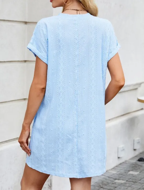 Discount Women's Mini Dress Casual Dress T Shirt Dress Tee Dress Stylish Basic Casual Vacation Daily Regular Fit Plain Short Sleeve Crew Neck Pink Sky Blue Orange Gray Summer Women T Shirt Dresses