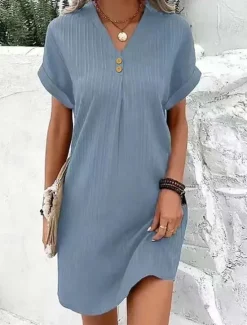 Discount Women's Mini Dress Corset Dress T Shirt Dress Tee Dress Shift Dress Casual Vacation Daily Regular Fit Graphic Short Sleeve V Neck Black Pink Wine Blue Summer Women T Shirt Dresses