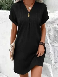 Discount Women's Mini Dress Corset Dress T Shirt Dress Tee Dress Shift Dress Casual Vacation Daily Regular Fit Graphic Short Sleeve V Neck Black Pink Wine Blue Summer Women T Shirt Dresses