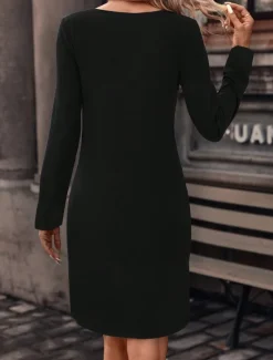 Discount Women's Mini Dress Crew Neck Long Sleeve Petite Dress T Shirt Dress Tee Dress Spring Dress Elegant Stylish Street Casual Regular Fit Floral Summer Spring Fall Women Cocktail Dress