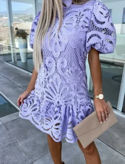 Clearance Women's Mini Dress Cut Out Dress Summer Dress Bodycon Dress Puff Sleeve Dress Birthday Cocktail Vacation Daily Regular Fit Plain Sleeveless V Neck Magenta White Purple Orange Summer Women White Dresses