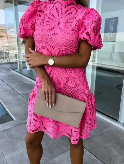 Clearance Women's Mini Dress Cut Out Dress Summer Dress Bodycon Dress Puff Sleeve Dress Birthday Cocktail Vacation Daily Regular Fit Plain Sleeveless V Neck Magenta White Purple Orange Summer Women White Dresses
