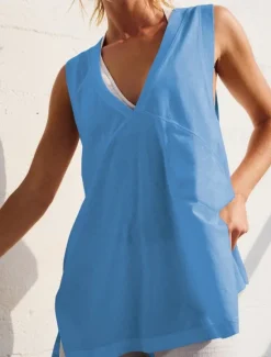 Outlet Women's Mini Dress Graduation Dress Casual Dress Summer Dress Stylish Casual Vacation Daily Date Regular Fit Plain Sleeveless V Neck Light Pink Black White Pink Summer Women White Dresses