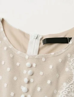 Sale Women's Mini Dress Lace Dress Casual Dress A Line Dress Summer Dress Stylish Casual Vacation Daily Date Regular Fit Plain Long Sleeve Crew Neck Summer Women White Dresses