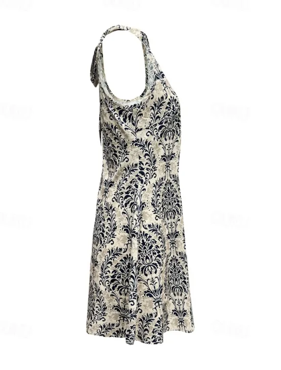 Hot Women's Mini Dress Petite Dress Casual Dress Summer Dress Boho Dress Elegant Hawaiian Stylish Vacation Daily Date Regular Fit Floral Sleeveless Halter Neck Summer Women Spring Dresses