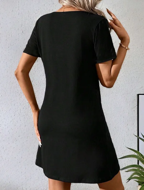 Online Women's Mini Dress Petite Dress T Shirt Dress Tee Dress A Line Dress Summer Dress Stylish Casual Vacation Daily Holiday Loose Fit Graphic Short Sleeve Crew Neck Summer Women Casual Dress