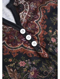 Outlet Women's Mini Dress Petite Dress T Shirt Dress Tee Dress Sundress Summer Dress Vintage Ethnic Tribal Vacation Street Casual Regular Fit Tribal Sleeveless Split Neck Pink Blue Purple Orange Women Spring Dresses|T Shirt Dresses