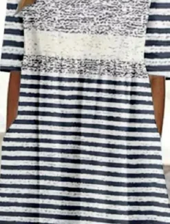 Outlet Women's Mini Dress Petite Dress Casual Dress Sundress Summer Dress Slip Dress Vacation Casual Beach Vacation Loose Fit Graphic Stripe Sleeveless Strap Summer Women T Shirt Dresses