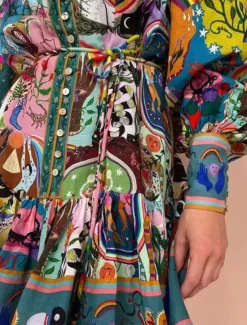 Clearance Women's Mini Dress Petite Dress Casual Dress Boho Dress Bohemia Vintage Ethnic Daily Regular Fit Floral Long Sleeve Shirt Collar Summer Spring Fall Women Floral Dresses