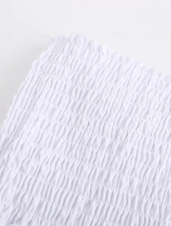 Sale Women's Mini Dress Petite Dress White Dress Summer Dress Elegant Dress Daily Club Summer Dress Regular Fit Plain Pure Color Sleeveless Strapless Cold Shoulder Black White Summer Women White Dresses