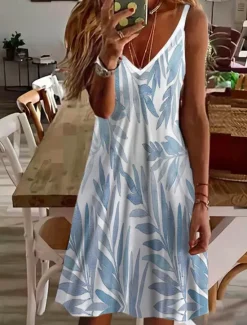 Hot Women's Mini Dress Petite Dress Casual Dress Mini Dress Petite Dress Sundress Shift Dress Vacation Sexy Casual Outdoor Vacation Daily Regular Fit Print Sleeveless V Neck Spaghetti Strap Yellow Pink Women Sundresses