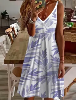 Hot Women's Mini Dress Petite Dress Casual Dress Mini Dress Petite Dress Sundress Shift Dress Vacation Sexy Casual Outdoor Vacation Daily Regular Fit Print Sleeveless V Neck Spaghetti Strap Yellow Pink Women Sundresses