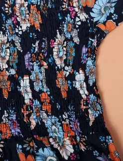 Women's Mini Dress Petite Dress Casual Dress Summer Dress Boho Dress Elegant Stylish Lantern Sleeve Vacation Daily Date Regular Fit Floral Short Sleeve Square Neck Black Pink Blue Summer Women Spring Dresses