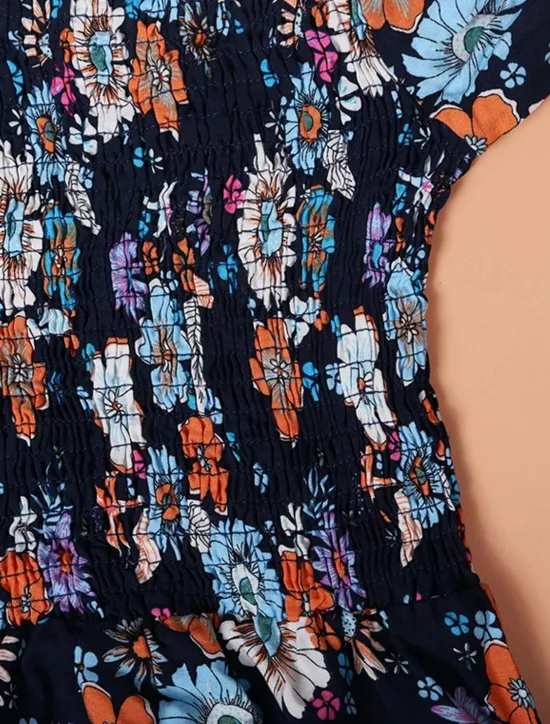 Women's Mini Dress Petite Dress Casual Dress Summer Dress Boho Dress Elegant Stylish Lantern Sleeve Vacation Daily Date Regular Fit Floral Short Sleeve Square Neck Black Pink Blue Summer Women Spring Dresses