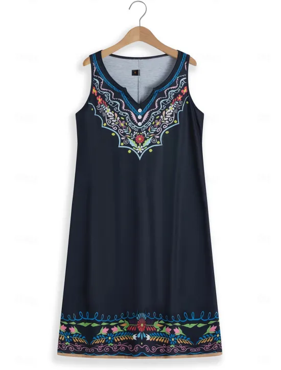 Women's Mini Dress Petite Dress T Shirt Dress Tee Dress Sundress Summer Dress Fashion Modern Mature Outdoor Vacation Casual Regular Fit Floral Sleeveless Split Neck Yellow Purple Summer Women Spring Dresses|T Shirt Dresses