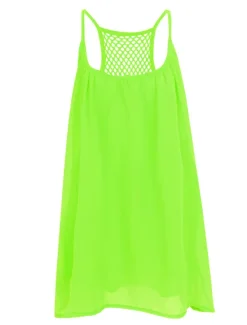 Online Women's Mini Dress Strap Dress Casual Regular Fit Pure Color Sleeveless fluorescent green Black White Orange Summer Spring Women Sundresses