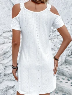 Discount Women's Mini Dress Summer Dress Solid Color Slip Dress Casual Daily Regular Fit Graphic Short Sleeve Strap Black White Pink Navy Blue Summer Women Sundresses