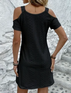 Discount Women's Mini Dress Summer Dress Solid Color Slip Dress Casual Daily Regular Fit Graphic Short Sleeve Strap Black White Pink Navy Blue Summer Women Sundresses