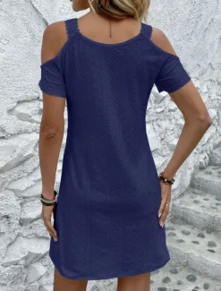 Discount Women's Mini Dress Summer Dress Solid Color Slip Dress Casual Daily Regular Fit Graphic Short Sleeve Strap Black White Pink Navy Blue Summer Women Sundresses