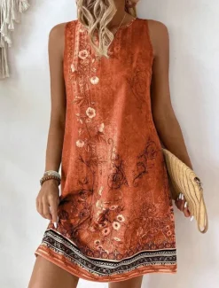 Clearance Women's Mini Dress Sundress Summer Dress Strapless Dress Casual Daily Regular Fit Floral Sleeveless V Neck Summer Women Sundresses