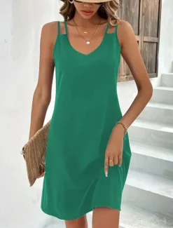 Clearance Women's Mini Dress T Shirt Dress Tee Dress Shift Dress Slip Dress Casual Vacation Casual Daily Regular Fit Graphic Sleeveless V Neck Black Pink Dusty Rose Light Purple Summer Women Sundresses