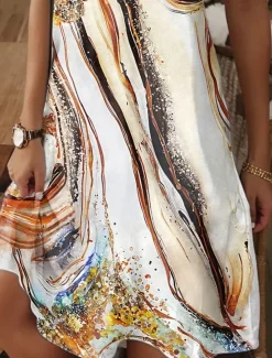 Clearance Women's Mini Dress T Shirt Dress Tee Dress Sundress A Line Dress Elegant Vintage Stylish Vacation Birthday Casual Regular Fit Ombre Graphic Short Sleeve V Neck Pink Blue Orange Summer Women Vacation Dresses