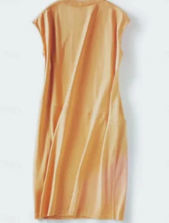 Discount Women's Mini Dress T Shirt Dress Tee Dress Shift Dress Summer Dress Casual Daily Regular Fit Solid Color Sleeveless Crew Neck Black Khaki Summer Women Sundresses