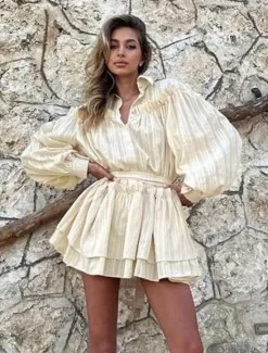 Hot Women's Mini Dress T Shirt Dress Tee Dress Vacation Party Birthday Party Cocktail Party Going out Regular Fit Solid Color Long Sleeve Turndown Summer Spring Fall Women Dresses|Vacation Dresses