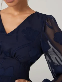 Discount Women's Mini Dress Vintage Dress Casual Dress Vintage Casual Formal Formal Christmas Party Regular Fit Long Sleeve V Neck Fall Winter Women Chiffon Dresses|Work Dresses