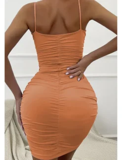 New Women's Mini Dress White Dress Graduation Dress Bodycon Slip Dress Fashion Party Birthday Date Regular Fit Plain Sleeveless Spaghetti Strap Black White Wine Red Summer Women White Dresses