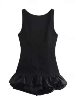 Online Women's Mini Dress White Dress Graduation Dress Sexy Dress Fashion Party Birthday Cocktail Party Regular Fit Plain Sleeveless Crew Neck Black White Red Summer Women White Dresses
