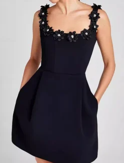 Discount Women's Mini Dress White Dress Casual Dress Tank Dress Basic Casual Vacation Daily Regular Fit Plain Sleeveless Strap Black And White Black White Pink Summer Women Cocktail Dress