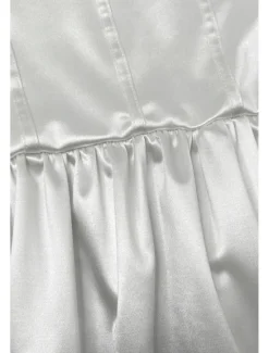 New Women's Mini Dress Dress Graduation Dress Fashion Graduation Tea Party Weekend Regular Fit Plain Sleeveless Strapless Summer Women White Dresses