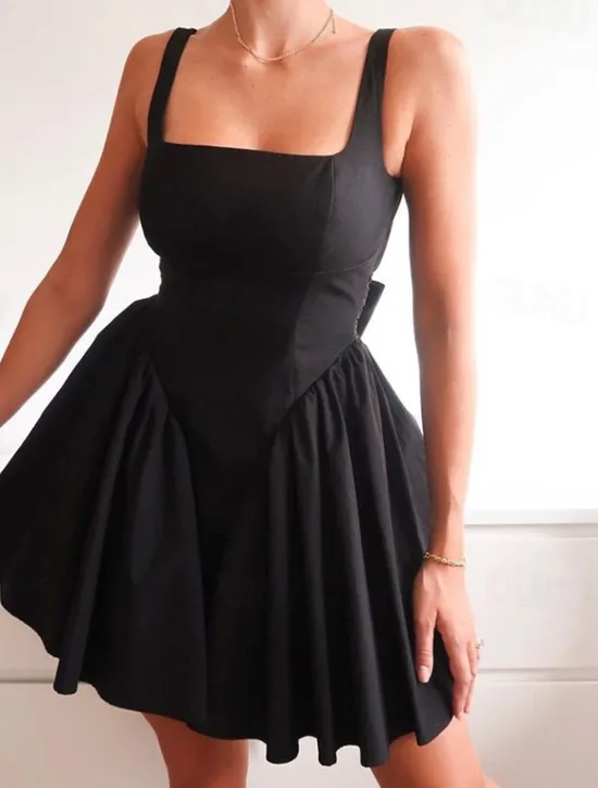 Best Women's Mini Dress White Dress Graduation Dress Slip Dress Fashion Modern Outdoor Vacation Graduation Regular Fit Plain Sleeveless Spaghetti Strap Black White Pink Summer Women White Dresses