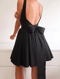 Best Women's Mini Dress White Dress Graduation Dress Slip Dress Fashion Modern Outdoor Vacation Graduation Regular Fit Plain Sleeveless Spaghetti Strap Black White Pink Summer Women White Dresses
