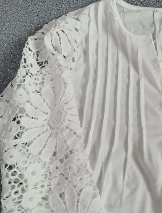 Sale Women's Mini Dress White Dress Casual Dress White Lace Wedding Dress Fashion Modern Mature Vacation Daily Holiday Regular Fit Plain Long Sleeve Crew Neck White Summer Spring Fall Autumn Women White Dresses