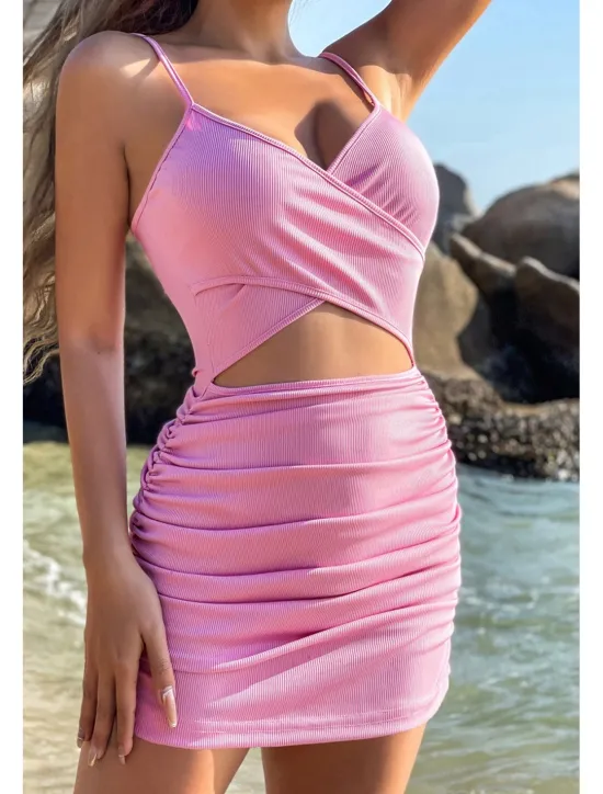 Best Women's Mini Dress White Dress Graduation Dress Slip Dress Fashion Outdoor Birthday Graduation Regular Fit Plain Sleeveless Spaghetti Strap Black White Pink Royal Blue Summer Women White Dresses