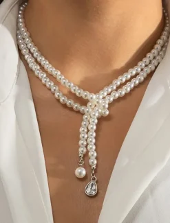 Discount Women's necklace Chic & Modern Street Pure Color Necklaces Women Trendy Jewelry