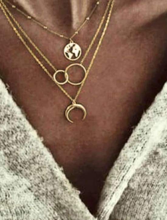 Women's necklace Chic & Modern Street Geometry Necklaces / Gold / Silver / Fall / Winter / Spring Women Trendy Jewelry