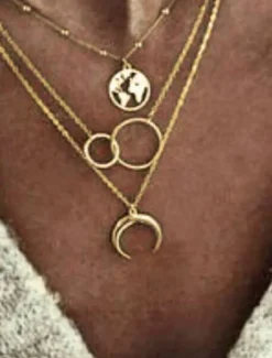 Women's necklace Chic & Modern Street Geometry Necklaces / Gold / Silver / Fall / Winter / Spring Women Trendy Jewelry
