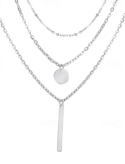 Online Women's necklace Chic & Modern Street Geometry Necklaces / 3 Layered Necklace / Dailywear / Spring / Summer / Fall / Winter Women Trendy Jewelry