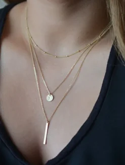 Online Women's necklace Chic & Modern Street Geometry Necklaces / 3 Layered Necklace / Dailywear / Spring / Summer / Fall / Winter Women Trendy Jewelry