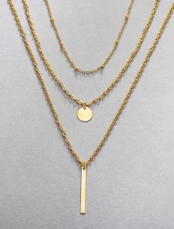 Online Women's necklace Chic & Modern Street Geometry Necklaces / 3 Layered Necklace / Dailywear / Spring / Summer / Fall / Winter Women Trendy Jewelry
