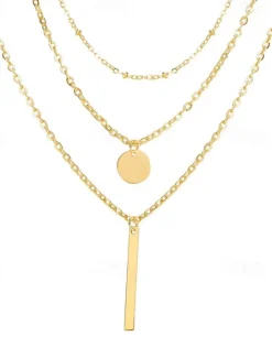 Online Women's necklace Chic & Modern Street Geometry Necklaces / 3 Layered Necklace / Dailywear / Spring / Summer / Fall / Winter Women Trendy Jewelry