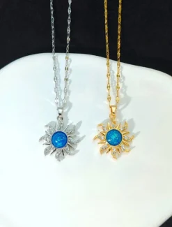 Discount Women's necklace Elegant Street Floral Necklaces Women Trendy Jewelry